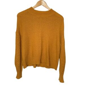 West of Melrose sweater mock neck rust orange LARGE